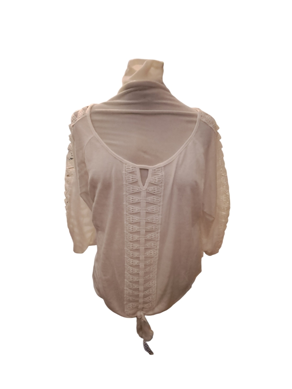 Frye White Crochet-Detail Women's Top